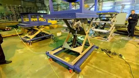 Гидравлический ножничный подъемник с колесами, винтовыми подставками ...