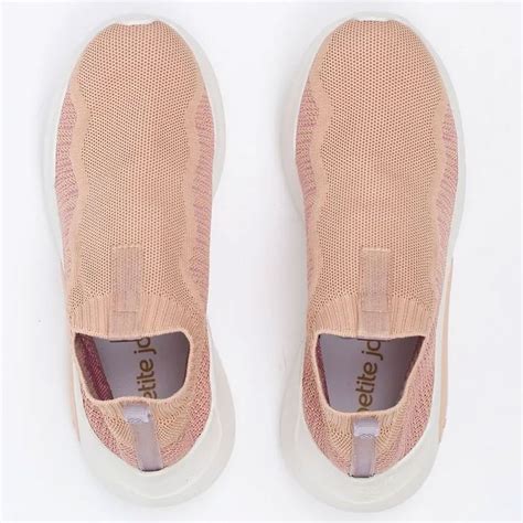 Tênis Feminino Hype Knit Slip On Nude New Petite Jolie Karina Calçados
