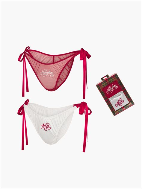 Flirty Wordy Bikini Panty Pack In Multi Red White Savage X Fenty