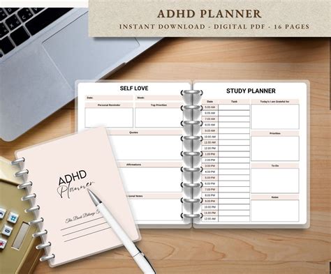 Adhd Planner Made By An Adhder Printable Adult Adhd Etsy