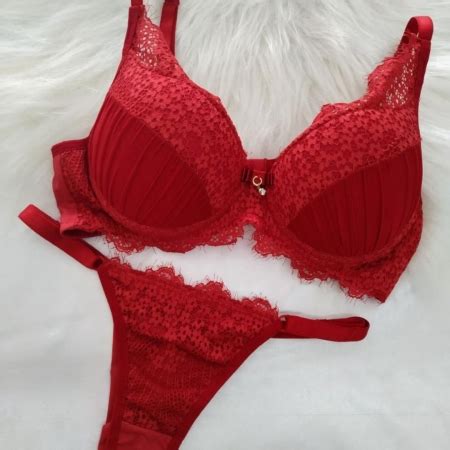 Conjunto De Lingerie Vermelho Love