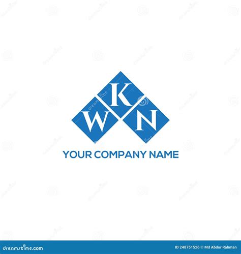 wkn letter logo design  white background wkn creative initials