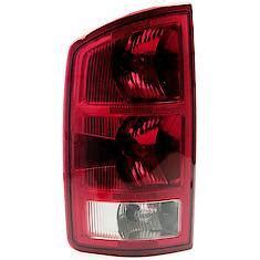 Dorman Halogen Tail Light Assembly Driver Side Plastic Clear Red