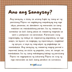 Sanaysay Ano Ang Sanaysay Paano Gumawa Mga Halimbawa Uri Atbp