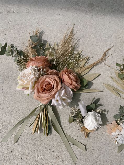 Champaign Nude Bouquet Wedding Bouquet Everlasting Silk Etsy