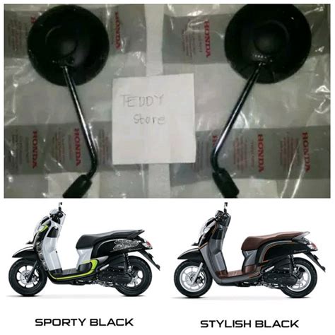 Jual Sepasang Kaca Spion Honda All New Scoopy Fi Esp Led 2018 Hitam