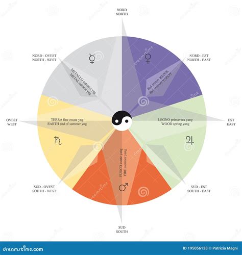 There Are Five Elements In Traditional Chinese Medicine Stock Vector