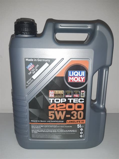 Моторное масло LIQUI MOLY Top Tec 4200 5W-30 New Generation HC ...