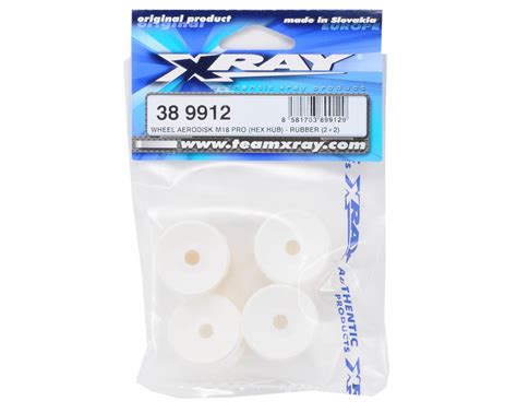 Xray 9mm Hex M18 Pro Aerodisk Rubber Tire Wheel 4 White Xra389912