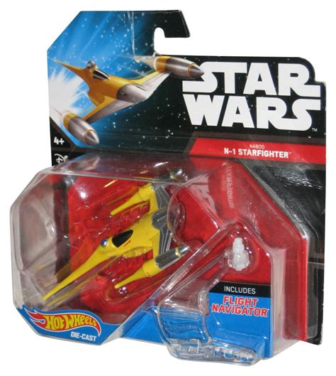 Star Wars Hot Wheels Starship Naboo N Starfighter Vehicle Toy Card Has Tear