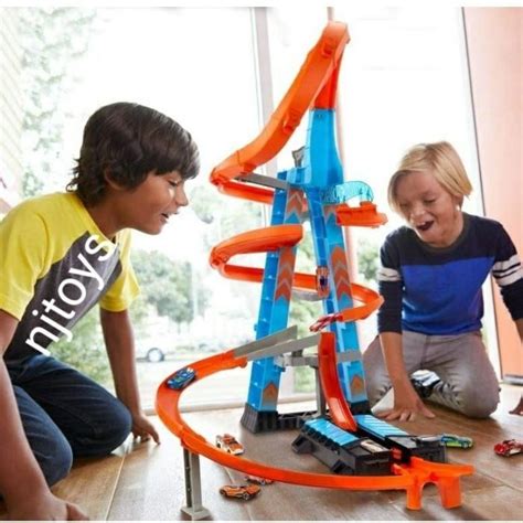 Jual Hot Wheels Track Sky Crash Tower Trackset Mainan Trek Mobil Balap Shopee Indonesia