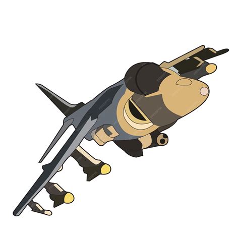 Premium Vector Harrier Jet Fighter Flying Vector Design