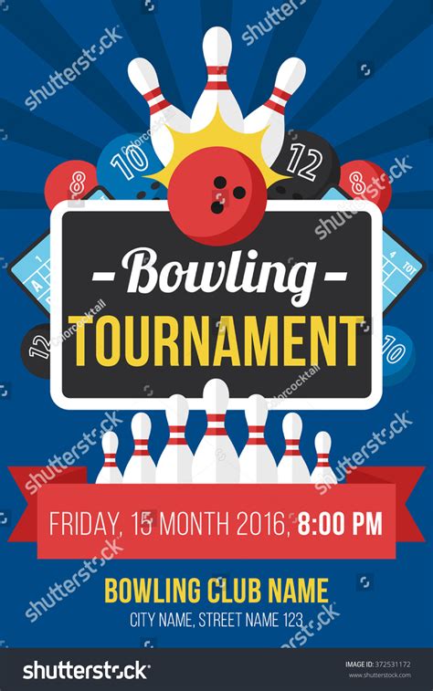 1276 Bowling Flyer Template Royalty Free Images Stock Photos