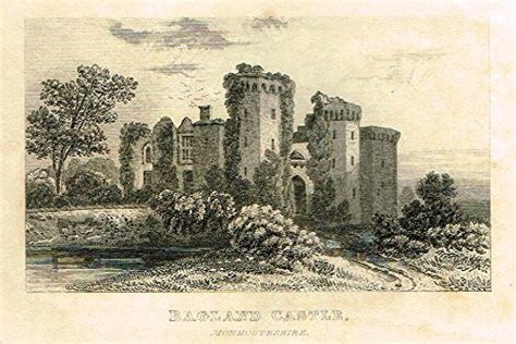 Miniature Dugdale Views - "RAGLAND CASTLE, MONMOUTHSHIRE" - Copper Eng – Sandtique-Rare-Prints ...