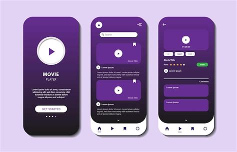 premium vector  player app interface design template