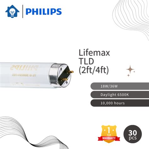 Philips W W Lifemax Tld Daylight K T Fluorescent Tube Pcs