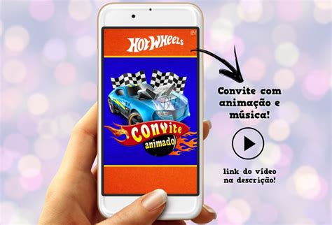 Convite Animado Hot Wheels Elo Produtos Especiais