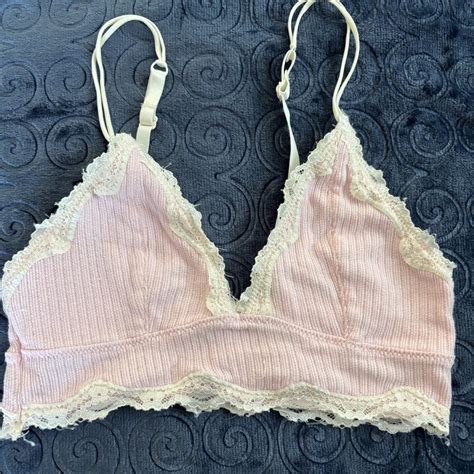 Pink Lace Bralette Lingerie Depop
