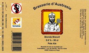 Drink Label Blonde Biscuit Brasserie D Austrasie Francecol Fr Beer