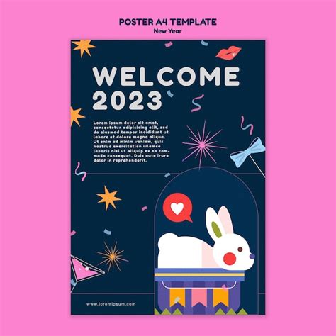 Free Psd New Year Celebration Poster Template