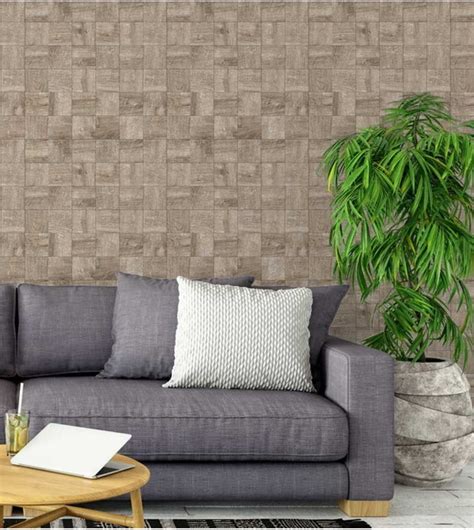 Papel De Parede Madeira Em Tons Nude Detalhes Cinza Elo