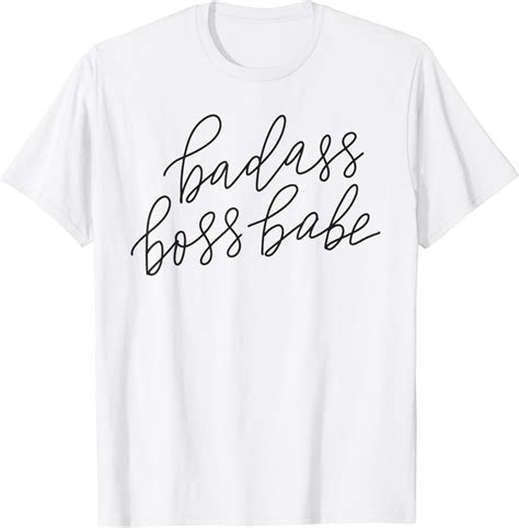 Amazon Badass Boss Babe T Shirt Blk Lett Clothing