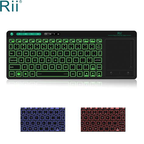 Беспроводная мини-клавиатура Rii RT518 с RGB подсветкой 2,4 ГГц с ...