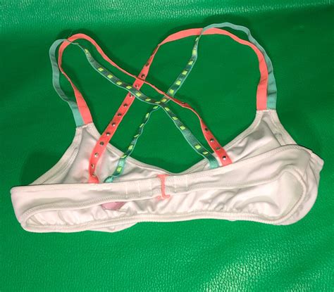 Victorias Secret S Bikini White Neon Strappy Studs Un Gem