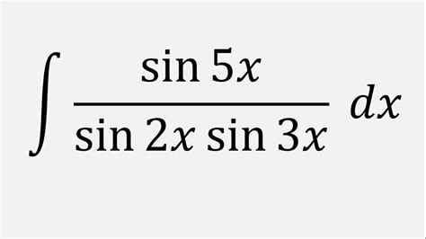 Integral Of Sin X Sin X Sin X Dx Youtube