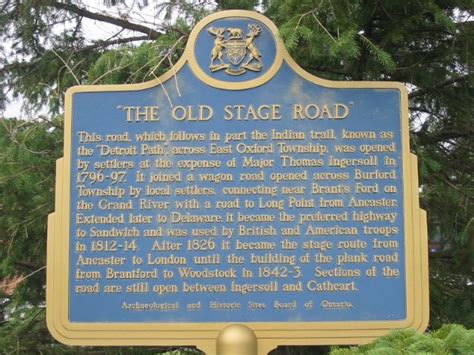 Read the Plaque - "The Old Stage Road"