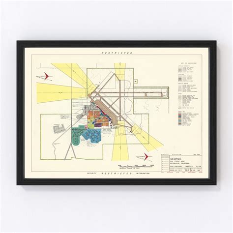 Vintage Map Of George Air Force Base 1952 By Teds Vintage Art