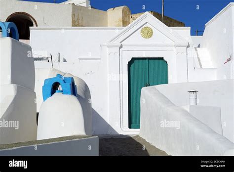Pyrgos Kallistis Santorini Greece Europe Stock Photo Alamy