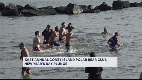 Swimmers Brave Chilly Waters For Coney Island Polar Bear Clubs 121st