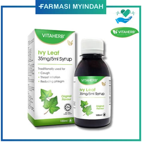 Vitaherb Ivy Leaf 35mg 5ml Syrup Original 100ml Shopee Malaysia