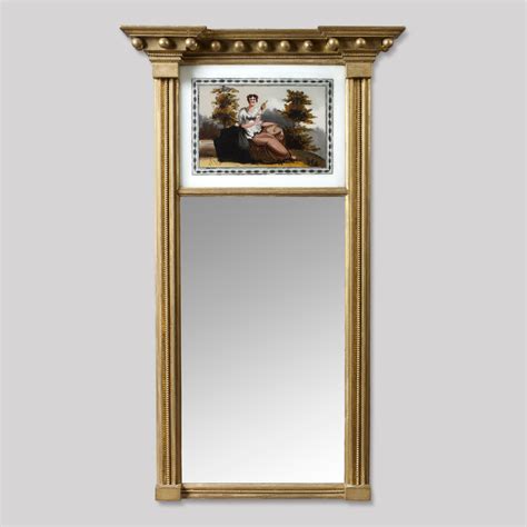 Federal Mirror With Eglomise Panel • Jeffrey Tillou Antiques