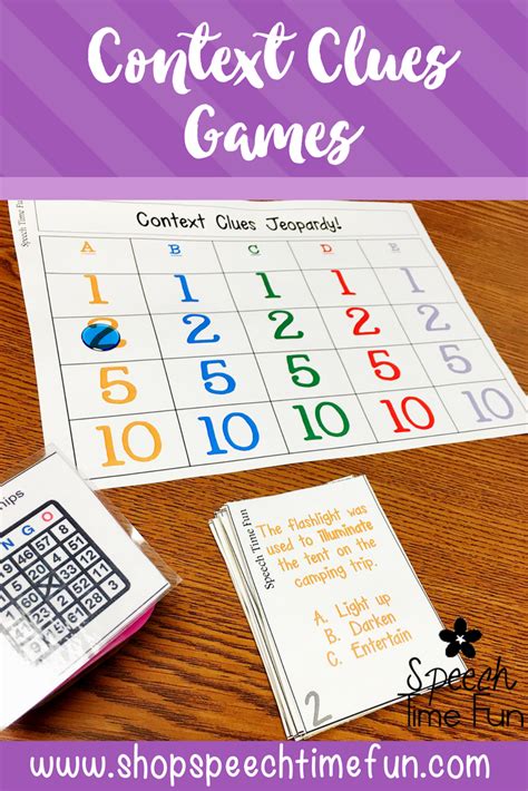 Context Clues Games Context Clues Context Clues Activities Context