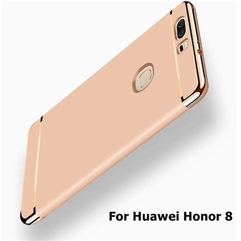 Caso Para Huawei Honra 8 Luxury Real Chapeamento De Ouro Metal Tpu Rígido Removível 3 Em 1 Caixa