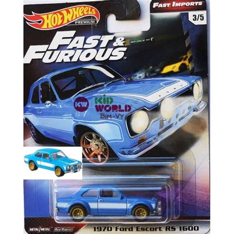 Xe mô hình Hot Wheels Premium Fast Furious Imports Series Ford Escort RS GBW