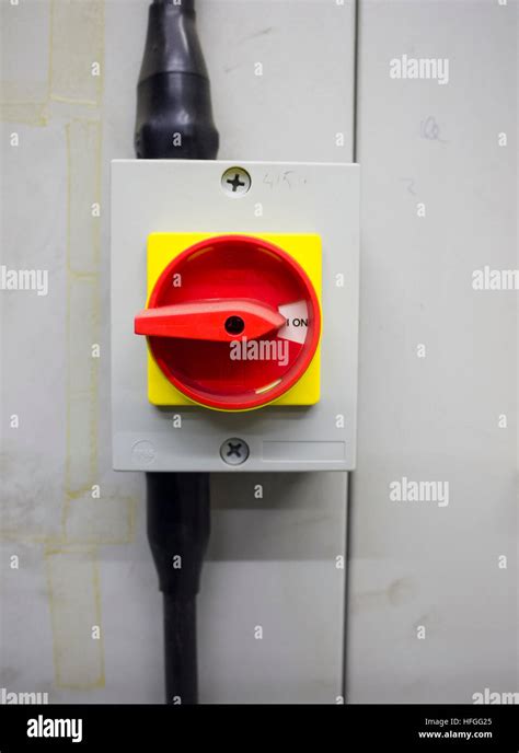 industrial electrical switch detail stock photo alamy
