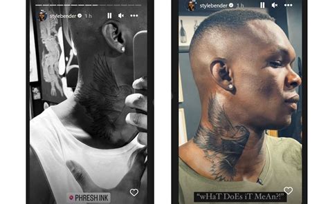 Israel Adesanya flaunts new neck tattoo, asks fans to decode its meaning