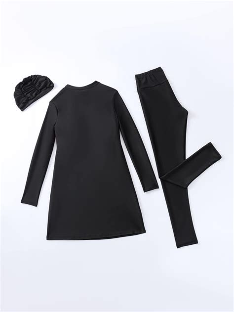 Tropical Print High Neck Full Body Bikini Swimsuit With Swim Cap Shein Usa