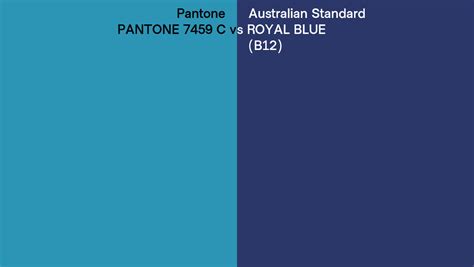 Pantone 7459 C Vs Australian Standard ROYAL BLUE B12 Side By Side