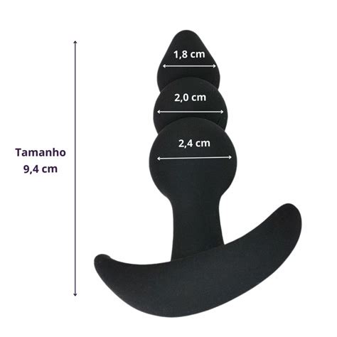 Plug Anal Escalonado Tamanhos Em Silicone Excita Dilata