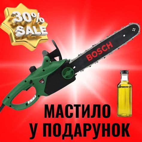Электрическая цепная пила Bosch UniversalChain 40 (шина 35 см, 2.4 кВт ...