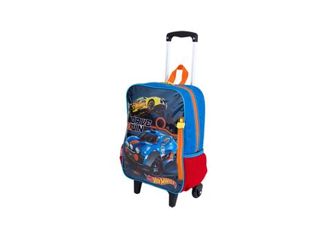Mochila Rodinhas Escolar Sestini Hot Wheels Hot Wheels 17M G 64670 o Melhor Preço é no Zoom