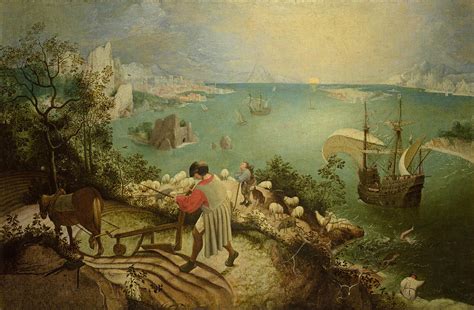 Landscape With The Fall Of Icarus Painting By Pieter Bruegel The Elder