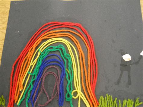 Mrs Pierces Polka Dot Spot Roygbiv Yarn Painting