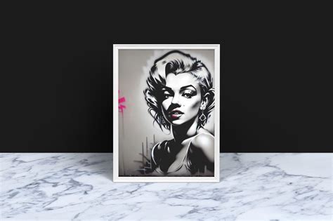 Marilyn Monroe Banksy Style Printable Wall Art Marylin Monroe Printable