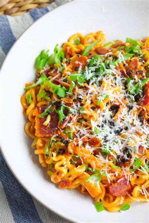 Spicy Carbonara Noodles Carries Kitchen