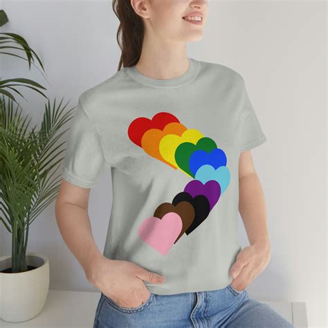 Unisex Jersey Short Sleeve LGBTQIA T Shirt Love Is Love Gay Pride Rainbow Fashion Etsy